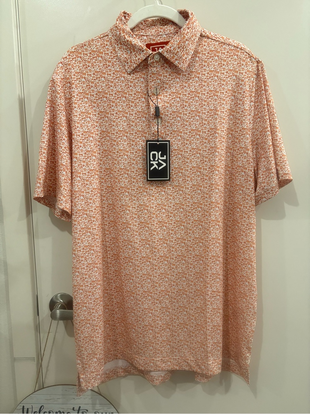 Jack by BB Dakota Tailgater-Burnt Orange Golf Men's  Polo Shirt #JACKgolfpolo
